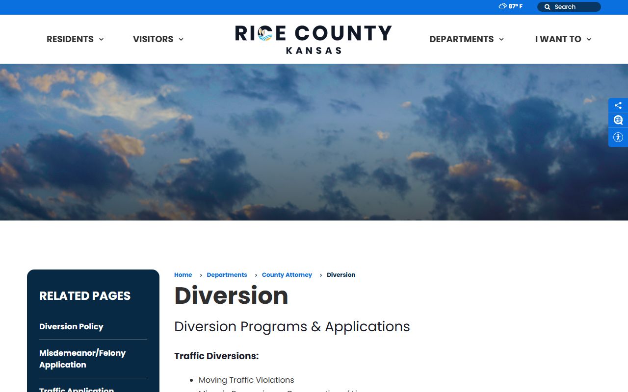Rice County criminal court records diversion application source