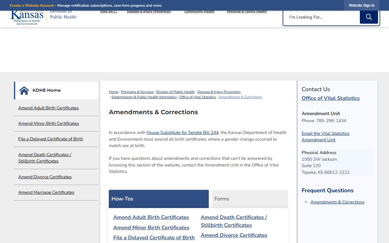 Rice County marriage records KDHE marriage certificates page
