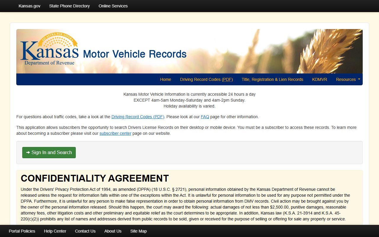 Rice County traffic court records Kansas MVR driver record service